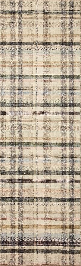 Loloi Chris Loves Julia Humphrey Collection HUM-02 Ivory/Multi 3'-6'' x 5'-6'', .38" Pile Height, Accent Rug feat. CloudPile