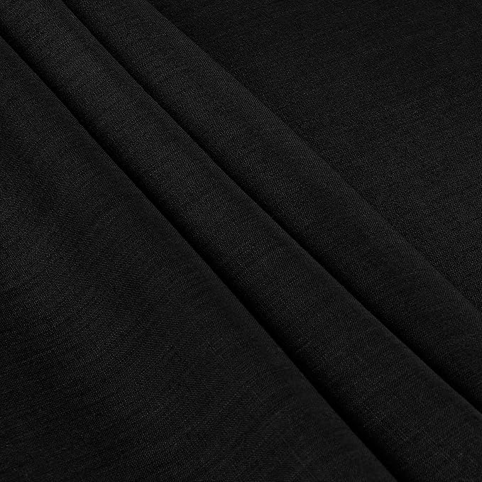 D'Moksha Homes Linen Black Tablecloth 60 x 90 Inch - 100% Pure Linen Rectangular Tablecloth - Machine Washable Table Cloth for Fall, Thanksgiving, Holiday