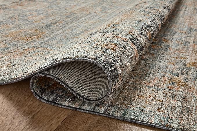 Loloi Jean Stoffer Katherine Collection KES-02 Ocean/Coral 3'-6'' x 5'-6'', .25" Pile Height, Accent Rug