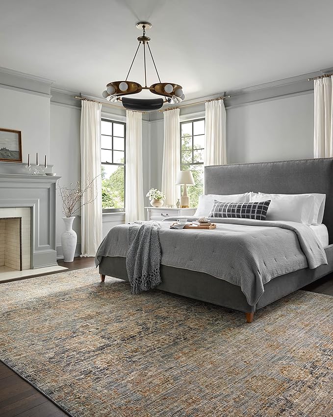 Loloi Jean Stoffer Katherine Collection KES-02 Ocean/Coral 2'-7'' x 8'-0'', .25" Pile Height, Runner Rug