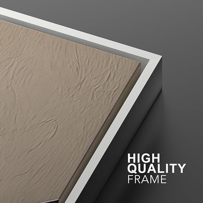 SIGNWIN Framed Canvas Print Wall Art Set Neutral Beige and Black Abstract Line Modern Minimalist Modern Art Minimal Boho Relax/Calm for Living Room, Bedroom, Office - 16"x24"x2 White