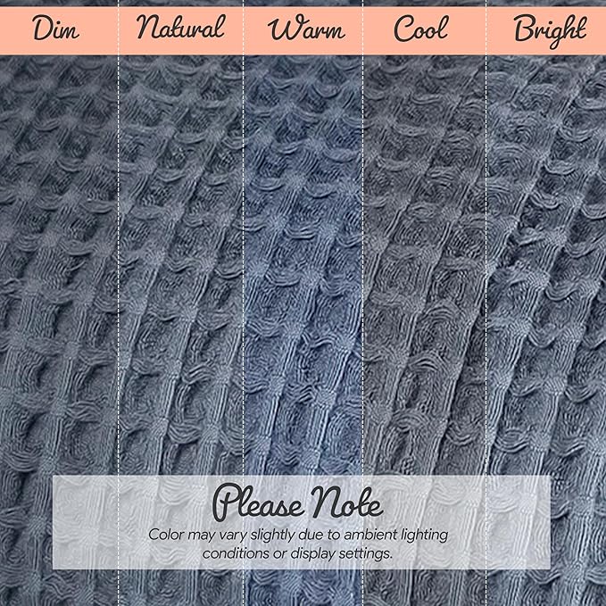 %100 Cotton Couch Cover - Perfect for L-Shape, U-Shape & Sectional Sofas, Washable Couch Cover, Extra Large Sofa Cover, 3, 4 Seater Slip Cover (Anthracite Blue, 91x165 inches - 230x420 cm)
