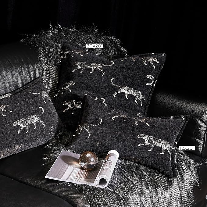 Double Sided Luxury Throw Pillow Cover 22x22 Inches - 100% Polyester Reversible Design with Invisible Zipper, Premium Stitching for Sofa Bedroom Home Decor