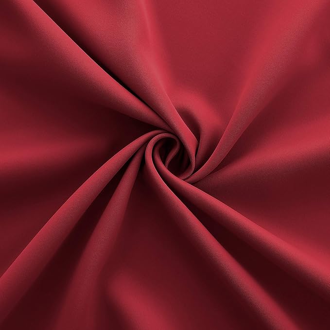 KOUFALL Christmas Red Curtains for Living Room,Blackout Grommet Winter Holiday Window Decorative Xmas Curtain Drapes 84 Inches Long 2 Panels Cortinas De Navidad para Sala Rojas
