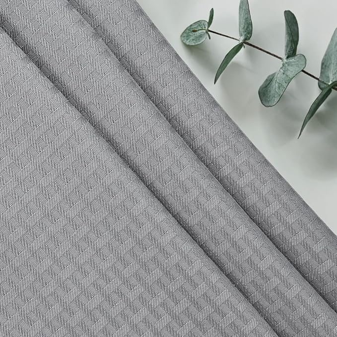 maxmill Square Tablecloth Water Resistance Antiwrinkle Spill Proof Weaved Texture Table Cloth, Decorative Fabric Table Cover for Banquet Parties Event Holiday Dinner, 70 x 70 Inch, Light Grey