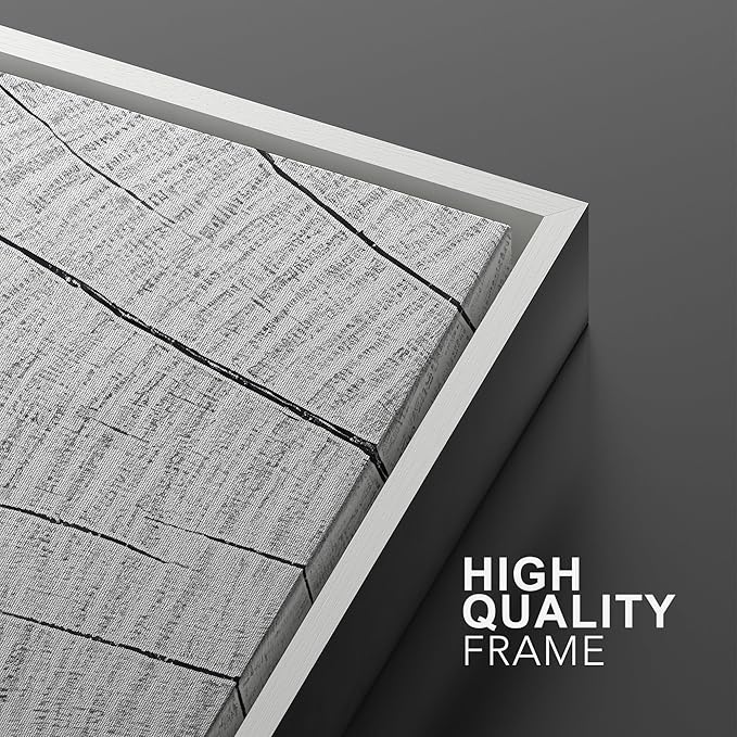 SIGNWIN Framed Canvas Print Wall Art Set Wood Grain Cross Section Minimalist Tree Ring Line Zen Bohemian for Living Room, Bedroom, Office - 24"x36"x2 WHITE