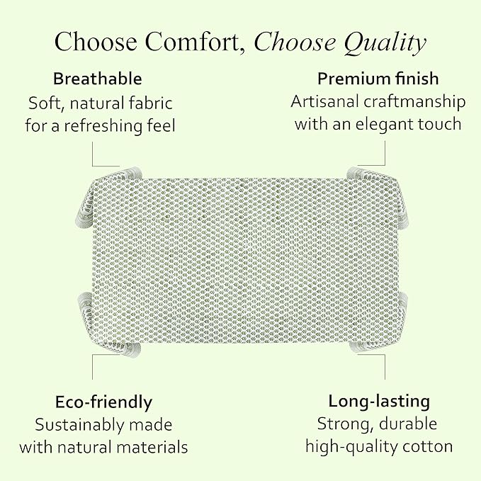 CPC Tablecloth 100% Cotton 72x140 Inch Indian Block Print Rectangle Table Cover, Green Table Cloth for Weddings, Spring/Summer, Barbeque - Emerald Green