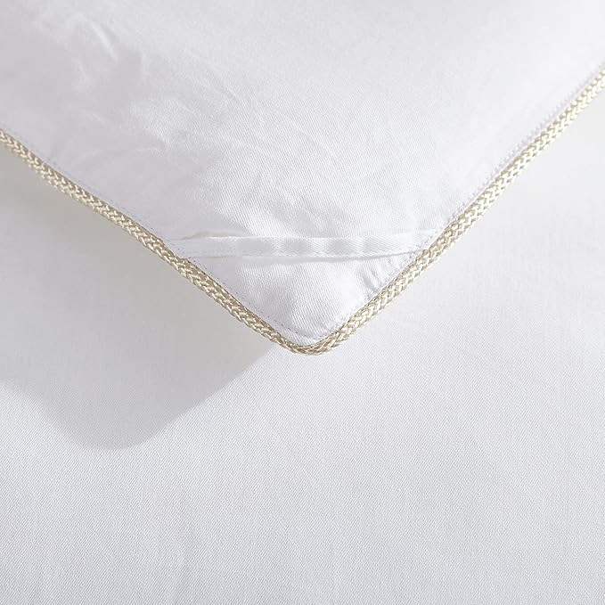 Luxurious King/California King (Cal King) Hard-to-FIND 90 Oz Fill Weight Goose Down Alternative Comforter, 600 Thread Count 100% Egyptian Cotton Cover, 750 Fill Power, Solid White Color