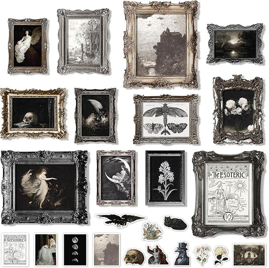 97 Decor Gothic Home Decor Aesthetic - Dark Academia Wall Decor, Gothic Wall Art Witchy Pictures, Goth Room Decor, Moody Wall Art Goth Posters, Vintage Spooky Prints For Home Bedroom (8x10 Unframed)