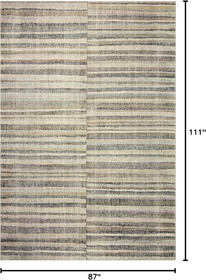 Loloi Chris Loves Julia Humphrey Collection HUM-01 Natural/Moss 7'-3'' x 9'-3'' .38" Pile Height, Area Rug feat. CloudPile