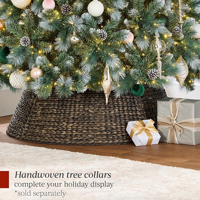 Best Choice Products Full Scotch Pine Christmas Tree, 12ft Pre-Lit Frosted Holiday Decor w/ 3,000 Twinkling Micro LED Lights, 2-in-1 White & Multicolor