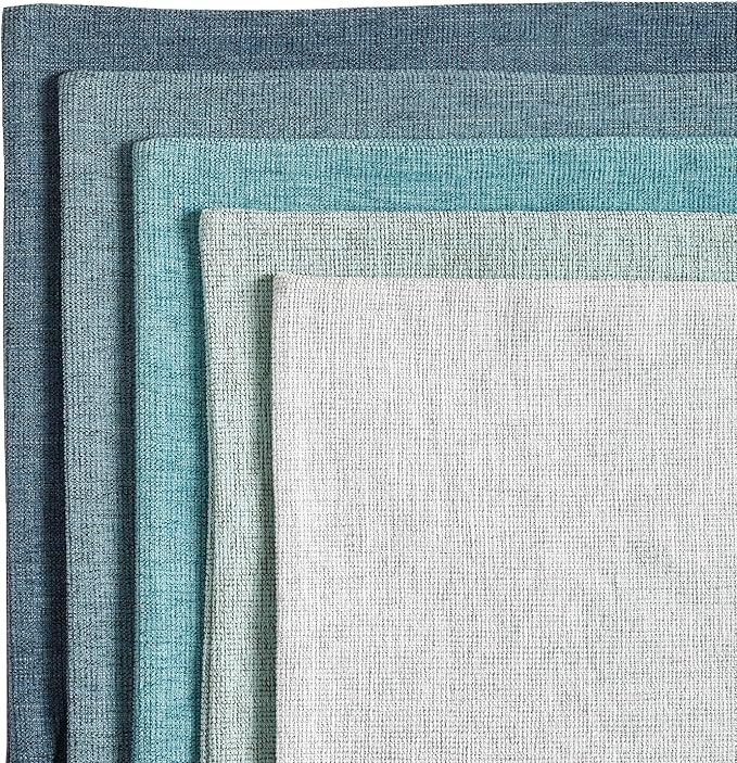 Jepeak 16x16 Inch Decorative Chenille Throw Pillow Covers, Pack of 2 Cozy Concise Pillow Cases Soft Farmhouse Modern Square Cushion Cover for Sofa Couch Bed Home Decor, Turquoise