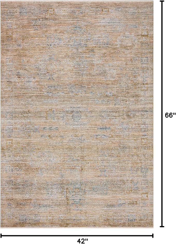 Loloi Jean Stoffer Katherine Collection KES-04 Copper/Steel 3'-6'' x 5'-6'', .25" Pile Height, Accent Rug