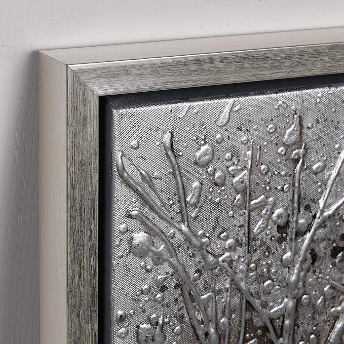 Empire Art Direct Abstract Wall Art Textured Hand Painted Canvas by Martin Edwards, Champagne Frame, 24" x 48", Solitary Field