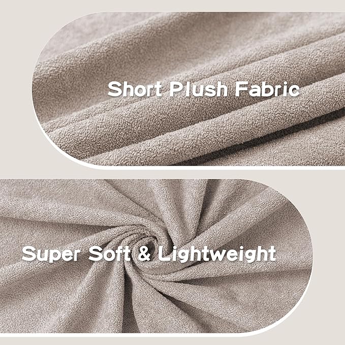 MEETSKY Couch Cover for 2 Cushion Sofa, Washable Cat Scratch Proof Sofa Covers Love Seat L Shape Soft Sectional Sofa Slipcover Furniture Protector for Dogs Pets Kids, 71" x 118", Oat