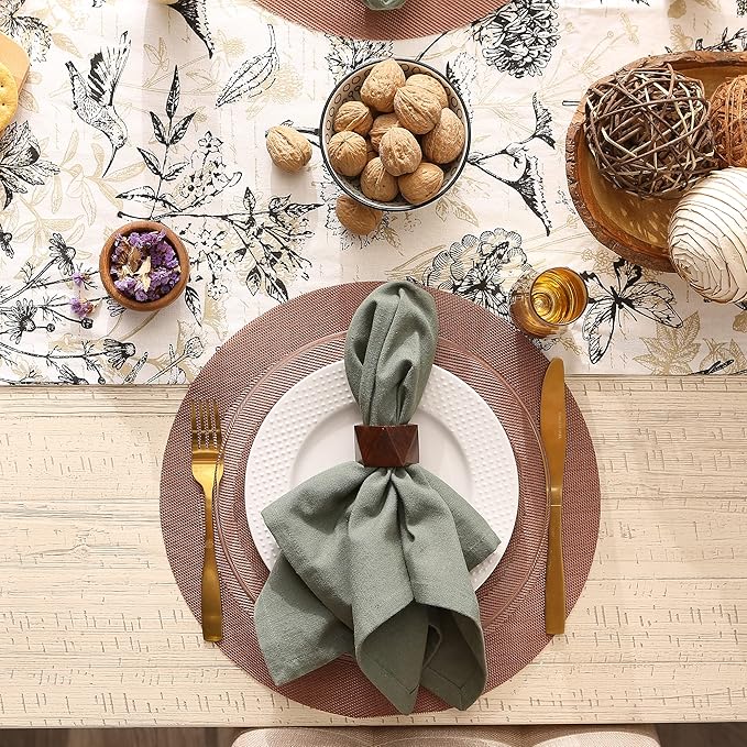 DII PVC Tabletop Collection Woven Indoor/Outdoor, Round Placemat Set, 13.75", Cinnamon, 6 Piece
