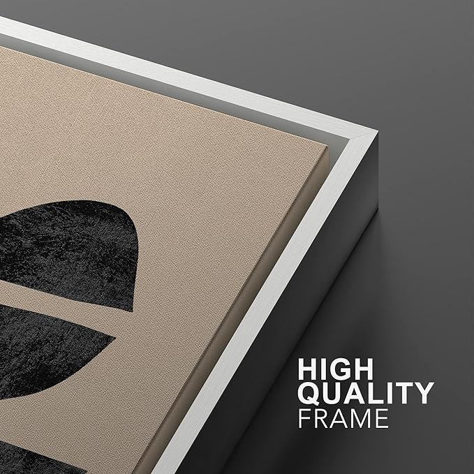 SIGNWIN Framed Canvas Print Wall Art Set Mid-Century Semi-Circle Polygons Variety Abstract Shapes Illustrations Modern Art Minimal Boho for Living Room, Bedroom, Office - 16"x24"x2 White
