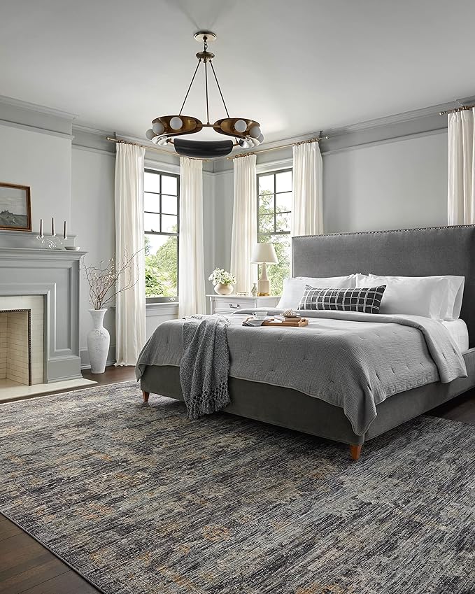 Loloi Jean Stoffer Katherine Collection KES-04 Ink/Jade 11'-6'' x 15'-7'', .25" Pile Height, Area Rug