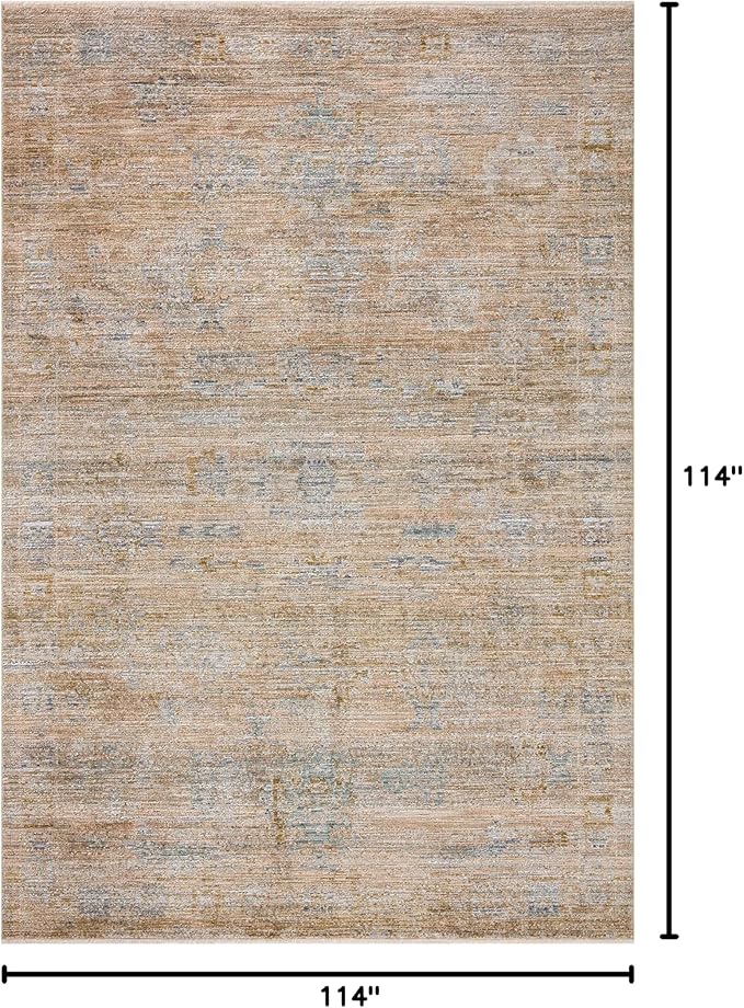 Loloi Jean Stoffer Katherine Collection KES-04 Copper/Steel 9'-6'' x 9'-6'', .25" Pile Height, Round Area Rug