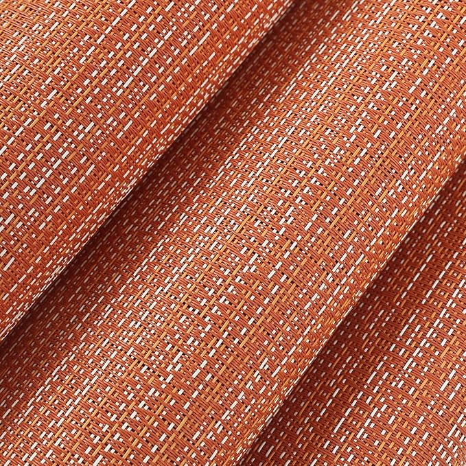 AHHFSMEI Placemats for Dining Table Set of 8 Woven Vinyl Plastic Place Mats Non-Slip Heat Insulation Stain Resistant Table Mats Washable Easy Clean Placemats