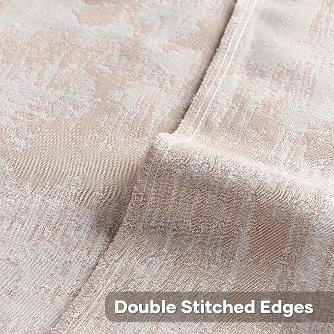 FUTEI Pink White Decorative Throw Pillow Covers 22x22 Inch Set of 2,Soft Faux Cashmere Jacquard - Textured & Cozy Cushion Case,Modern Home Decor for Couch Bed Living Room
