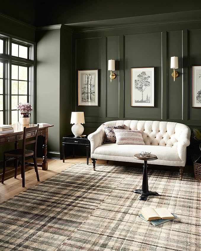 Loloi Chris Loves Julia Humphrey Collection HUM-03 Forest/Multi 3'-6'' x 5'-6'', .38" Pile Height, Accent Rug feat. CloudPile