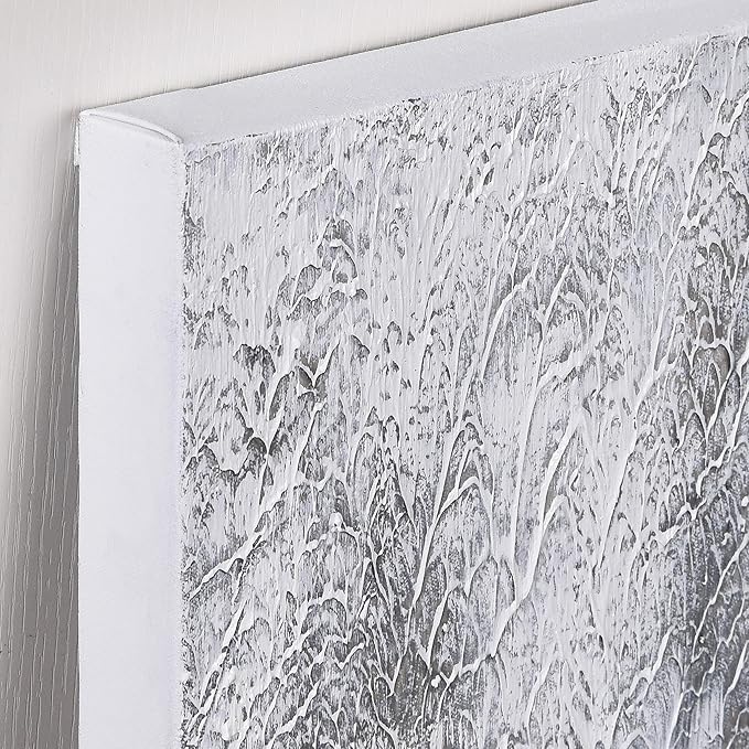 Empire Art Direct Abstract Wall Art Textured Hand Painted Canvas by Martin Edwards, Unframed, 40" x 30", Gray Frequency