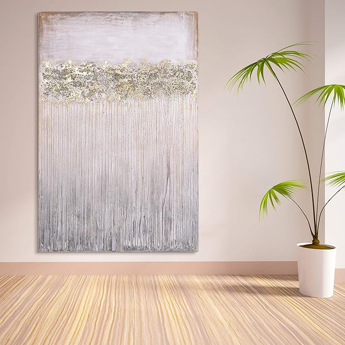 Empire Art Direct Abstract Wall Art Textured Hand Painted Canvas by Martin Edwards, Unframed, 60" x 40", Dust