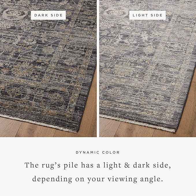 Loloi Jean Stoffer Katherine Collection KES-03 Midnight/Tobacco 7'-10'' x 7'-10'', .25" Pile Height, Round Area Rug