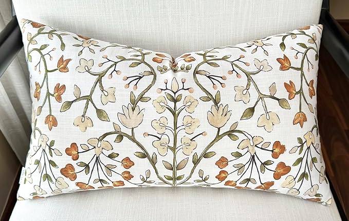 Zea Garden Printed Decorative Lumbar Accent Throw Pillow Cover - Decor for Living Room, Sofa, Chair, Patio, Car, Balcony, Bench, Porch, Nursery, Office, Bedroom - 14x24 Inches
