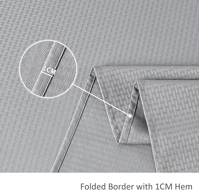 maxmill Rectangle Tablecloth Weaved Pattern Waterproof Spillproof Wrinkle Free Table Cloth, Kitchen Dining Tabletop Decoration, Fabric Table Cover for Holiday Parties, 52 x 70 Inch, Light Grey