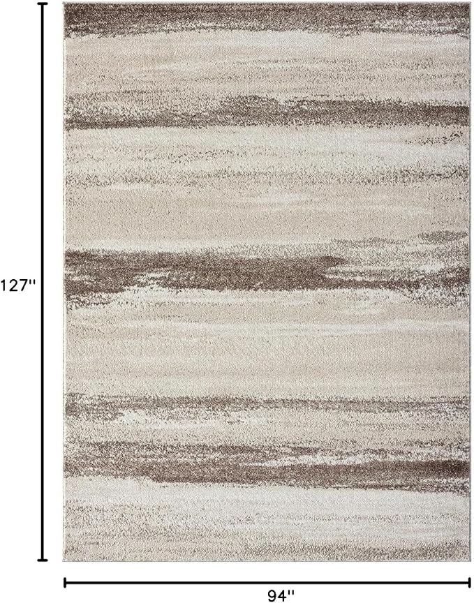 LUXE WEAVERS Rug Modern Area Rug Stain Resistant, Brown/Size 8x10