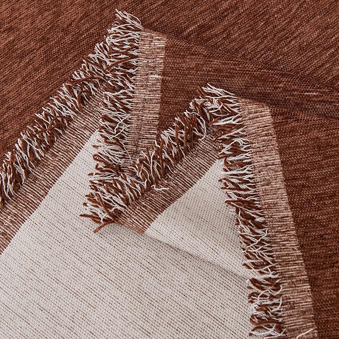 DREAMINGO Sofa Covers Washable Thick Chenille Couch Cover for 3 Cushion Couch Sofa Multi-Use Couch Cover Blanket Modern Pet Furniture Protector Sectional Couch Slipcover 91"x134", Chocolate Brown