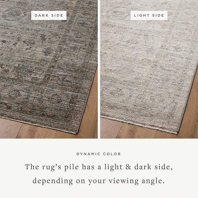 Loloi Jean Stoffer Katherine Collection KES-03 Beige/Mist 2'-7'' x 8'-0'', .25" Pile Height, Runner Rug