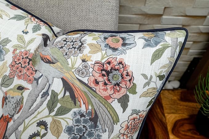 Latikala Printed Decorative Square Accent Throw Pillow Cover - Decor for Living Room, Sofa, Chair, Patio, Car, Balcony, Bench, Porch, Nursery, Office, Bedroom - 20x20 Inches, Spice