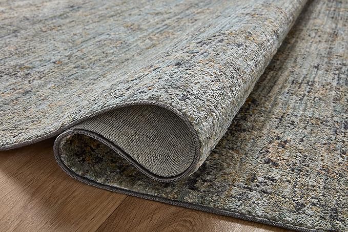 Loloi Jean Stoffer Katherine Collection KES-01 Ocean/Gold 7'-10'' x 10', .25" Pile Height, Area Rug