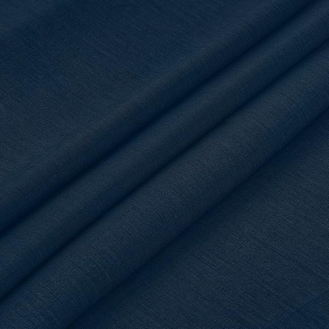 D'Moksha Homes Navy Blue Linen Tablecloth 54 x 72 Inch - 100% Pure Linen Tablecloth for Rectangle Tables - Machine Washable Table Cloth for Fall, Thanksgiving, Holiday
