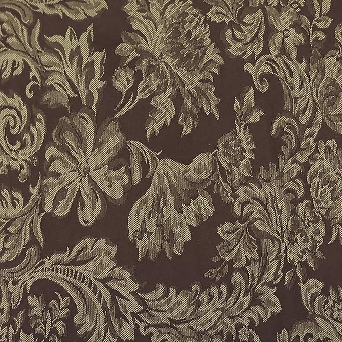Ultimate Textile Miranda 60 x 144-Inch Rectangular Damask Tablecloth Chocolate Brown