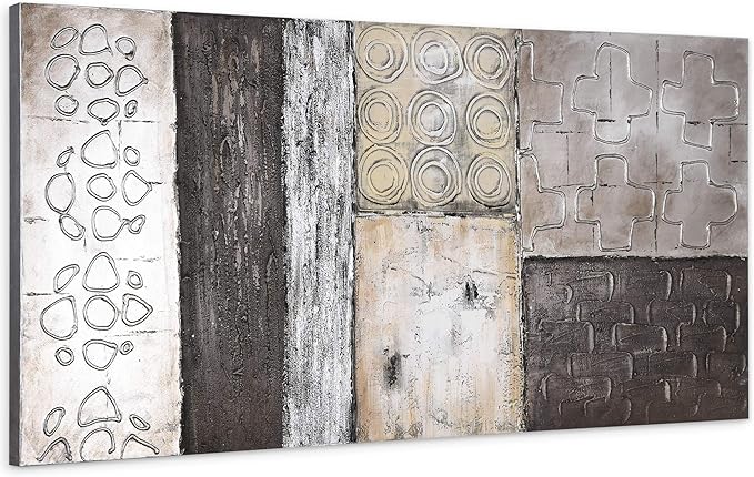 Empire Art Direct "Stacked 2" Original Textured Metallic Oil Painting by Martin Edwards