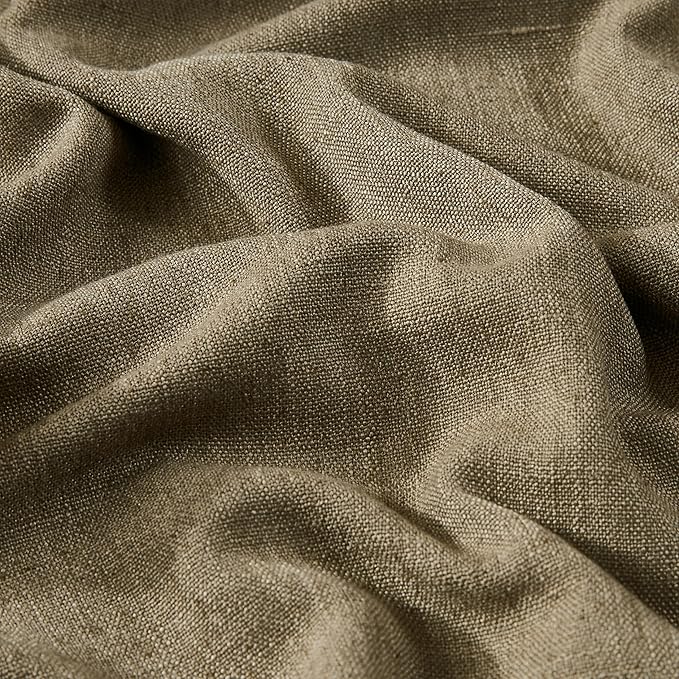 Vision Home Brown Pinch Pleated Full Blackout Curtains Linen Blended 60 inch Wide Thermal Insulated Window Panels for Bedroom Living Room Darkening Pinch Pleat Drapes with Hooks Back Tab 60" Wx72 Lx1