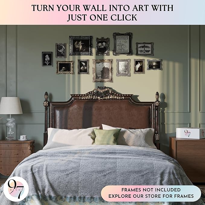 97 Decor Gothic Home Decor Aesthetic - Dark Academia Wall Decor, Gothic Wall Art Witchy Pictures, Goth Room Decor, Moody Wall Art Goth Posters, Vintage Spooky Prints For Home Bedroom (8x10 Unframed)