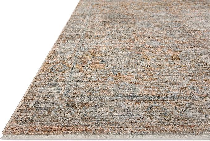Loloi Jean Stoffer Katherine Collection KES-02 Terracotta/Smoke 5'-3'' x 7'-9'', .25" Pile Height, Area Rug