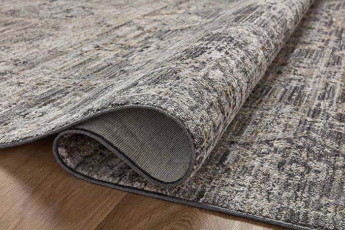 Loloi Jean Stoffer Katherine Collection KES-05 Graphite/Jade 2'-7'' x 8'-0'', .25" Pile Height, Runner Rug