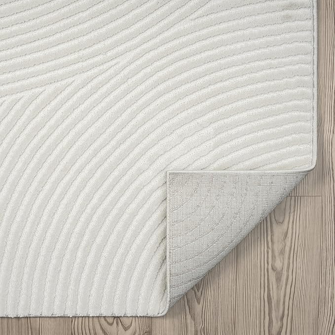 Abani Cream Area Rug for Living Room, Bedroom - Zen Reiki Pattern- 2 x 3 -Durable & Easy to Clean