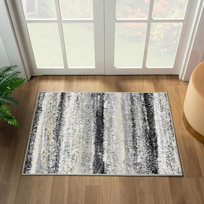 LUXE WEAVERS Tower Hill Abstract Gray 2x3 Area Rug