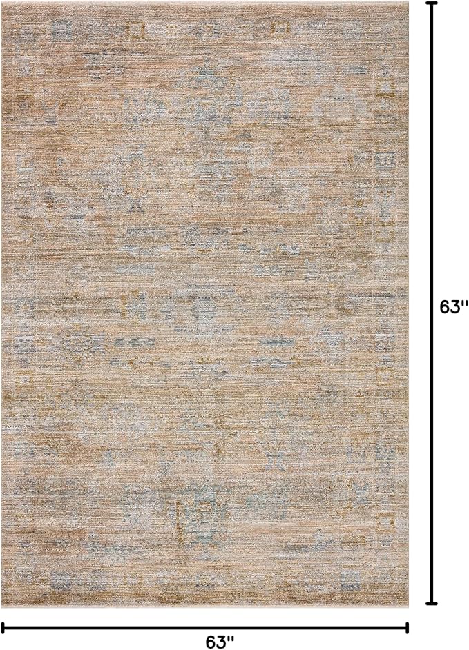 Loloi Jean Stoffer Katherine Collection KES-04 Copper/Steel 5'-3'' x 5'-3'', .25" Pile Height, Round Accent Rug