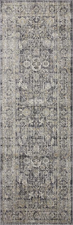Loloi Jean Stoffer Katherine Collection KES-03 Midnight/Tobacco 7'-10'' x 7'-10'', .25" Pile Height, Round Area Rug