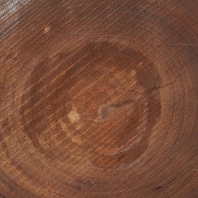 Deco 79 Wood Tree Handmade Decorative Sculpture Circular Slab Home Decor Statue with Black Metal Base, Accent Figurine 21" x 4" x 23", Brown