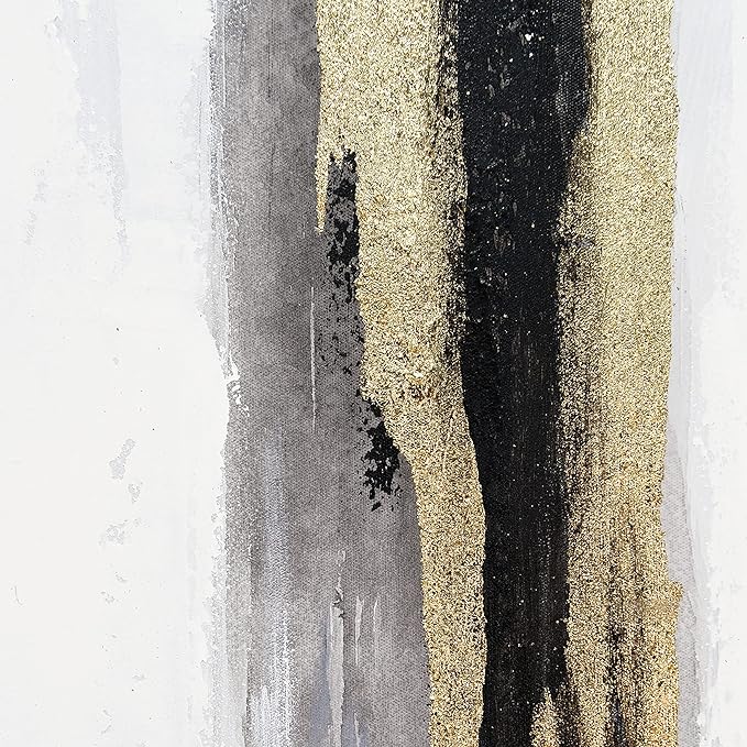 Empire Art Direct Abstract Wall Art Textured Hand Painted Canvas Art by Martin Edwards, Black Framed Wall Art, 40" x 30", Solemn Night