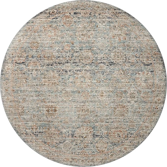 Loloi Jean Stoffer Katherine Collection KES-02 Ocean/Coral 2'-7'' x 10'-0'', .25" Pile Height, Runner Rug